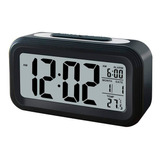 Reloj Despertador Sensor Luz Lcd Digital Alarma Temperatura
