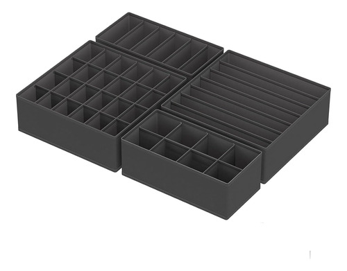 Caja De Almacenamiento De Ropa Con Cajón Plegable De 4 Pcs