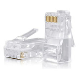 Conectores Rj45 Cat6, Cat5e, Cat5 Ethernet - 50 Unid.