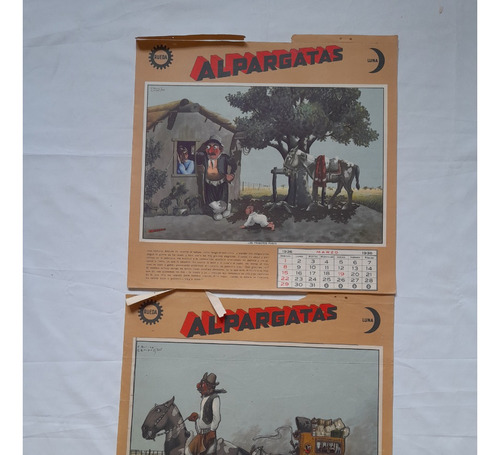 Antiguo Almanaque Publicidad Alpargatas 1936 Molina Campos 