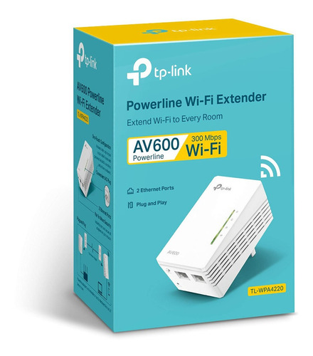 Extensor Powerline Rede Elétrica Tp-link Tl-wpa4220 600mbps