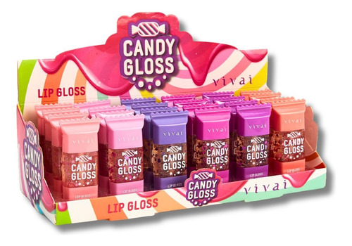 Lip Gloss Candy Vivai 24 Un Atacado Revenda