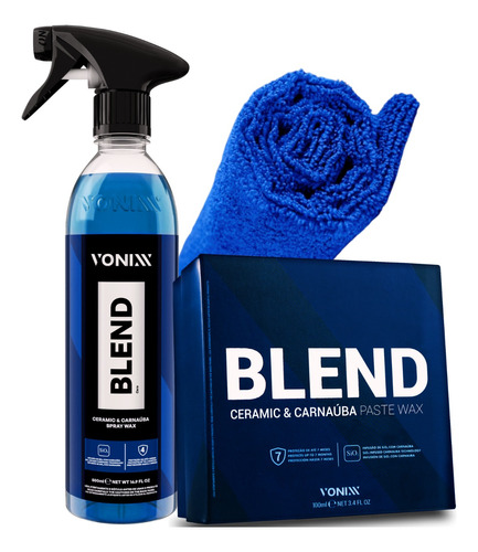 Cera Automotiva Blend Spray + Carnaúba Blend Paste Vonixx