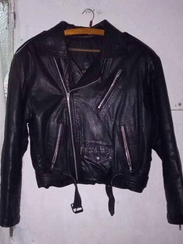 Campera De Cuero Negra 