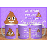 Taza - Tazón De Ceramica Sublimada Emoji: Poop