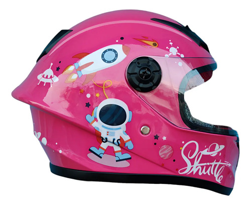 Casco De Moto Para Niña Infantil Astronauta
