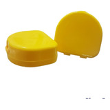 Caja Para Guarda Portaguarda Acetatos Aparatos Ortodoncia Color Amarillo