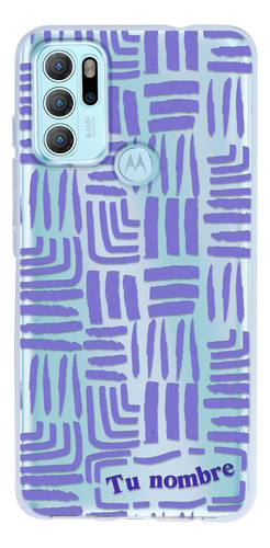 Funda Para Motorola Para Mujer Rayas Abstracto Nombre