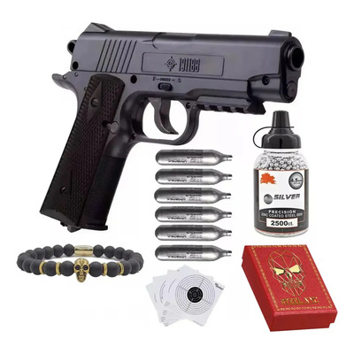 Pistola Deportiva Crosman Tanques Co2 Municiones 1911 Tiromx Negro | Meses sin interés