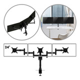 Suporte Monitores Triplos C Passagem De Cabos Articulado