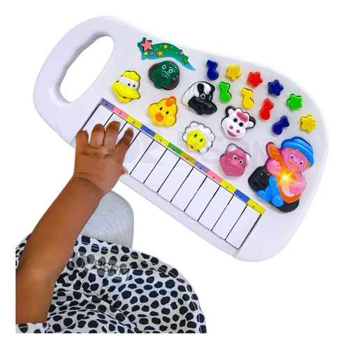 Teclado Musical De Brinquedo Com Sons De Fazendinha Infantil