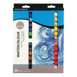 Pintura Acuarela Daler Rowney Simply 24 Colores Tubo 12ml