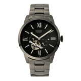 Reloj Hombre Fossil Me3172 Automático Pulso Gris En Acero