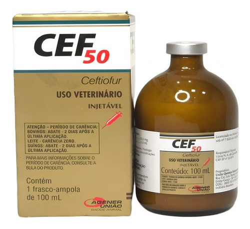 Cef-50 Ceftiofur 100 Ml - Agener União