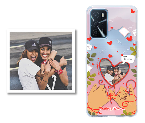 Funda Para Oppo Personalizada Foto Corazón Con Tu Pareja