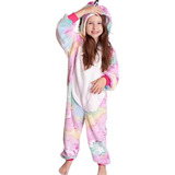 Pijama Unicornio Enterito Luminoso Abrigado Disfraz Infantil