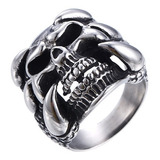 Anillo Calavera Acero Titanio Gotico Dark Punk Metal Calidad