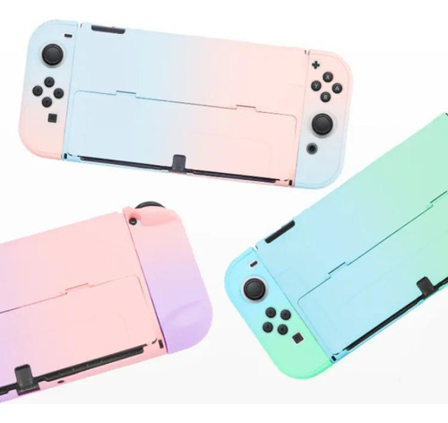 Case Funda Pastel Protector Negro Para Nintendo Switch Oled