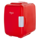 Cooluli Mini Refrigerador Compacto Clasico Rojo De 4 Litros