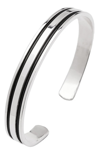 Brazalete De Plata De Ley 925 Maciza Para Hombre De Vn Jewel