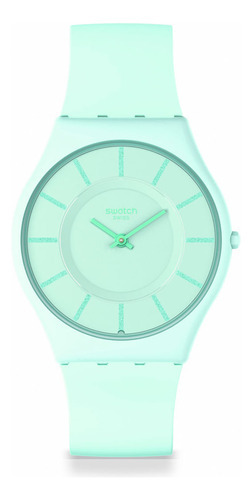 Reloj Swatch Turquoise Lightly De Silicona Ss08g107 Ss Color De La Malla Turquesa Color Del Bisel Turquesa Color Del Fondo Turquesa