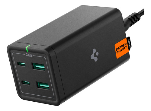 Cargador Usb C De 120w 4 Puertos Usb Color Negro