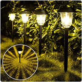 Beau Jardin Paquete De 8 Luces Solares Bright Pathway Outdoo