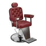 Cadeira Salão Beleza Barbearia Barbeiro Top Premium Cor Vinho Facto
