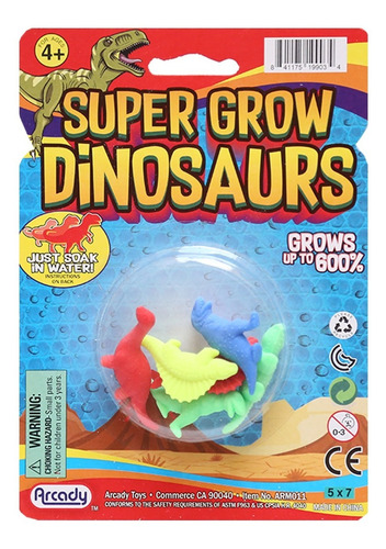 Dinosaurios Crecen En Agua Crecencios 6 Piezas Juguete Niños