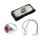 Naruto Shippuden Collar Anillo Itachi & Bandana En Blister 