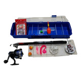 Kit De Pesca Caña Pescar Carrete Caja Accesorios