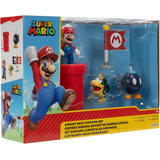 Super Mario Bross Nintendo Set De Diorama Con 5 Figuras