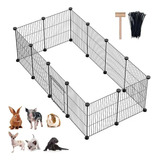Diy Hogar Metal Plegable Pet Fence Para Perros Conejos Gatos
