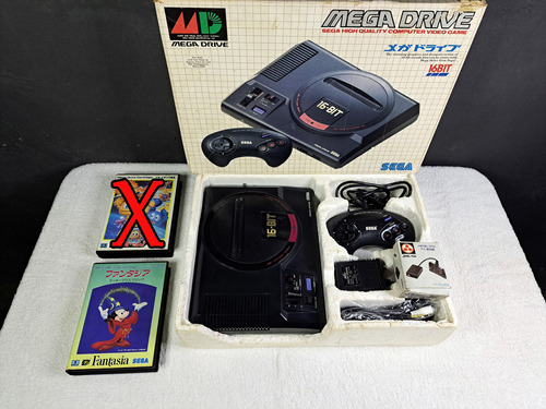 Console Mega Drive 1 Japonês Com Caixa Funcionando 100% Com 1 Jogo Completo. Mickey Fantasia Faço 899 Tectoy Sega