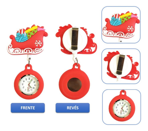 Reloj De Enfermera/o, Reloj De Bolsillo Navideño