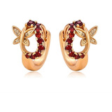 Aretes Mujer Mariposa Oro Laminado Arracadas Juveniles Moda