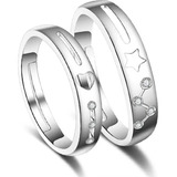 Anillos Plata 925 Compromiso Pareja Matrimonio Novios Joya