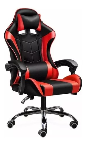 Silla Gamer De Cuero Reclinable Ergonómica Con Masajeador