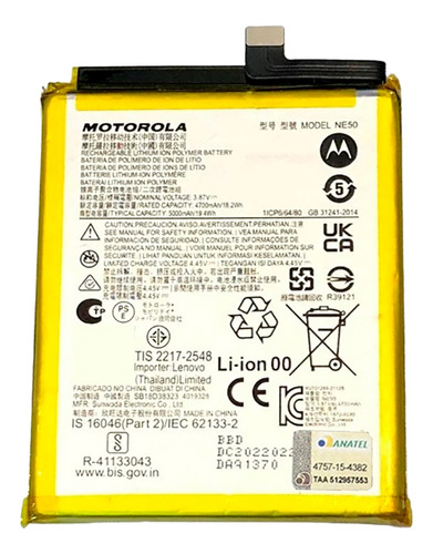 Flex Carga Bateira Moto G52 Motorola Ne50 Original