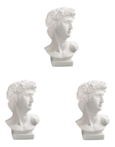 3 Uds David Cabeza Maceta Florero Decorativo Busto Estatua