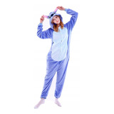 Pijama Mameluco Disfraz Cosplay Stitch Adulto Calientito