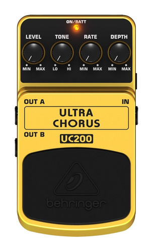 Pedal De Efeito Behringer Ultra Chorus Uc200  Amarelo