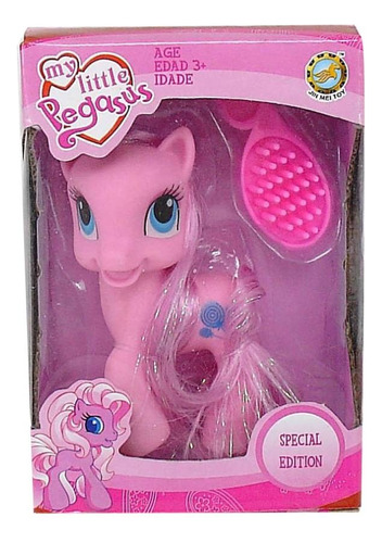 Juguete Pony Con Accesorios My Little Pegasus Rosa 12cm