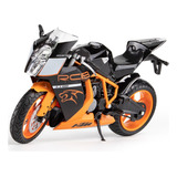 S Motocicleta Deportiva Ktm Rc8 Miniatura Metal Motos 1/12