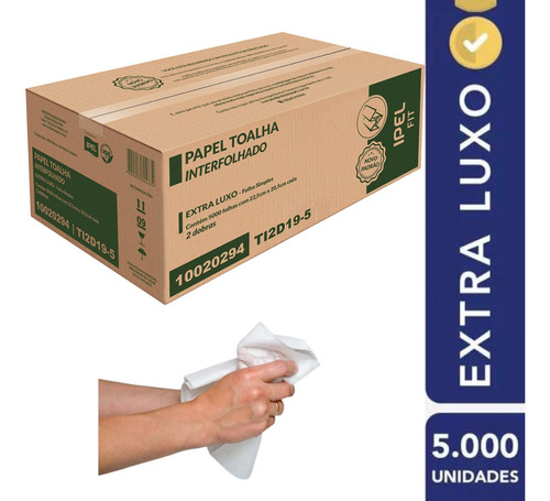 Caixa Papel Toalha Interfolha Descartável Banheiro 100% Ipel