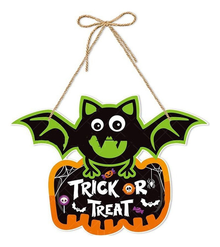 Letreros De Halloween Para Puerta Con Diseño De Truco O Trat