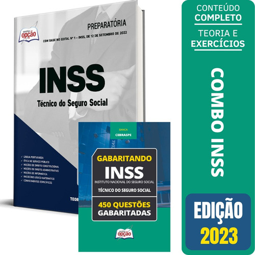 Kit Apostila Inss Técnico Seguro Social + Caderno De Testes