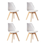 Silla Tulip Eames - Pata De Madera Pack X 4 - Living Style