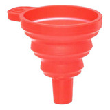 Funil De Silicone Retrátil Cozinha Flexível Dobrável Cor Vermelho