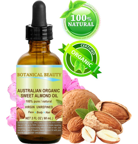 Aceite De Almendra Dulce Orgánico Australiano 100% Puro/vi.